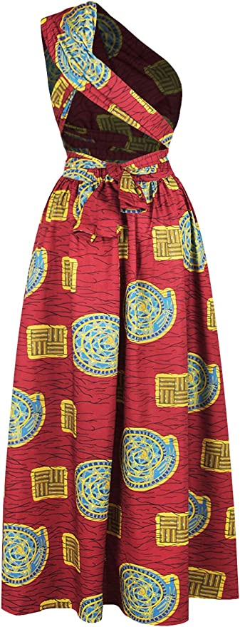 Robe Imprimée Wax Grande Taille Afrique Rouge
