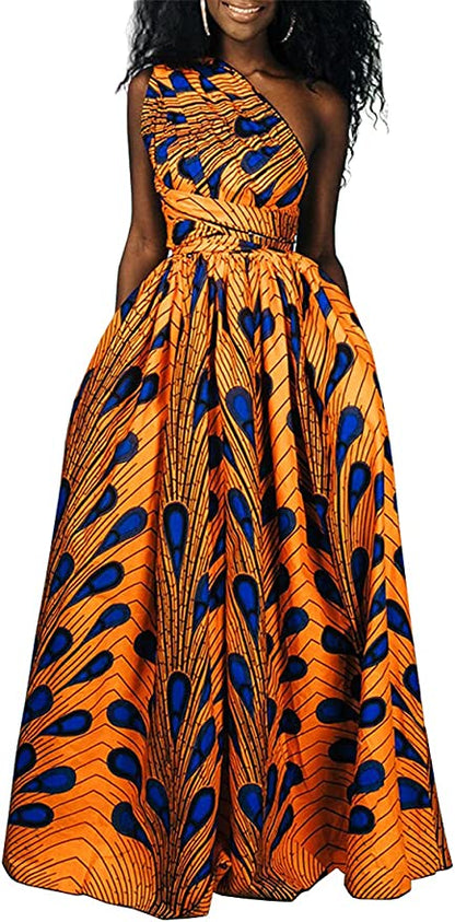 Robe Imprimée Wax Grande Taille Afrique Jaune