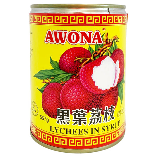 Fruits au sirop litchis dénoyautés 565g Awona