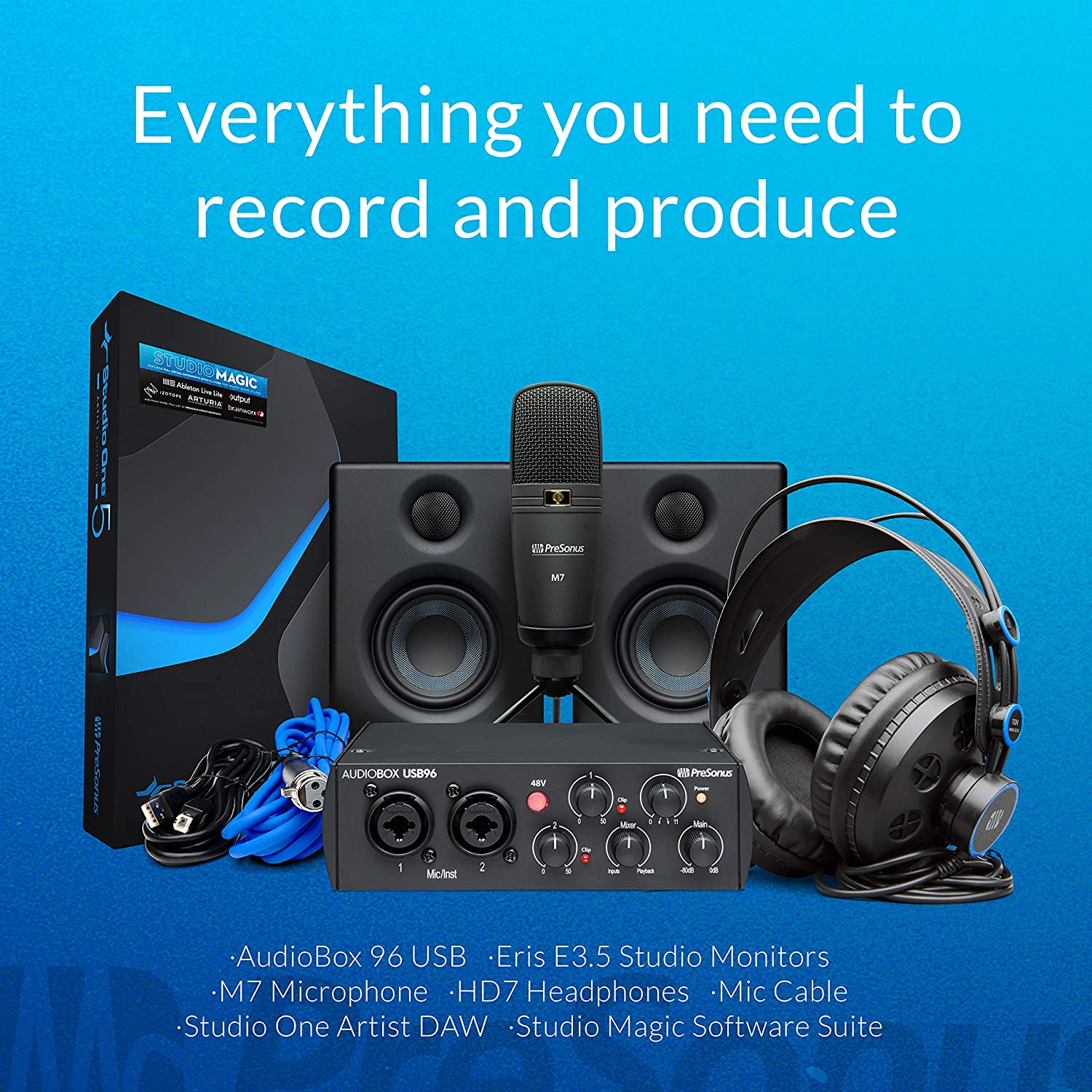 PACK STUDIO PreSonus AudioBox Studio Ultimate Bundle, Interface Audio ...