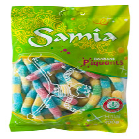 Bonbons verts piquants halal 200 g Samia
