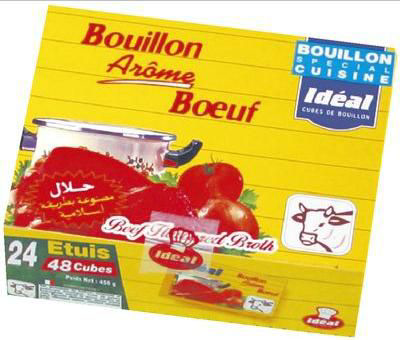 Bouillon de boeuf Halal 24 étui x 48 cubes étuis Idéal