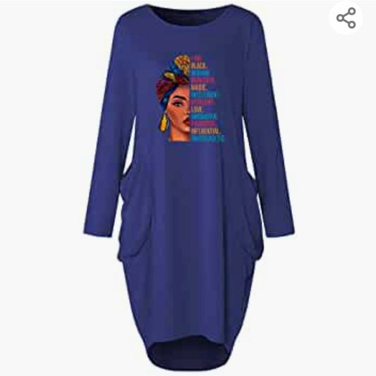 Robe style africaine wax bleue