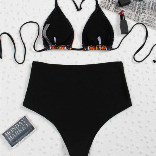 Maillot De Bain 2 pièces créole noir