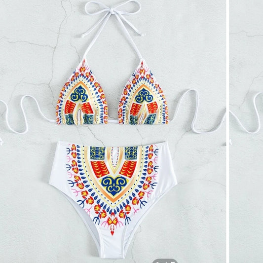 Maillot De Bain 2 pièces créole Blanc