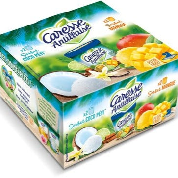 Sorbet - glace Caresse Antillaise - 4 x 78 g