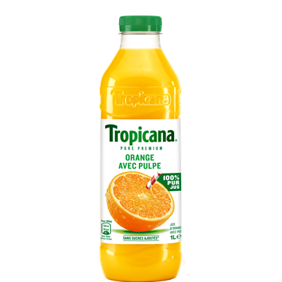 Jus d'orange avec pulpe 1 L PET Tropicana