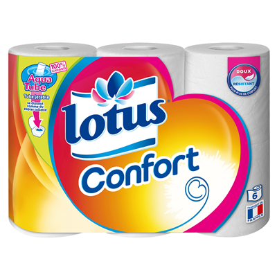 Papier hygiénique Confort x 6 Lotus