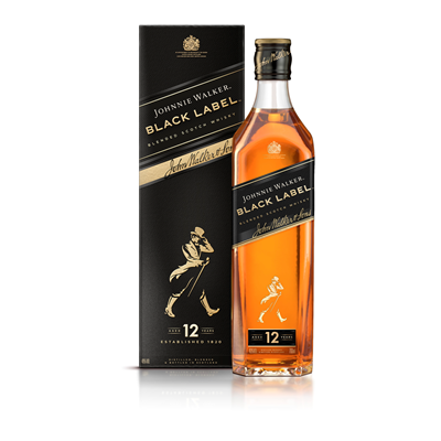 Whisky Johnnie Walker Black Label 40° 70 cl avec étui