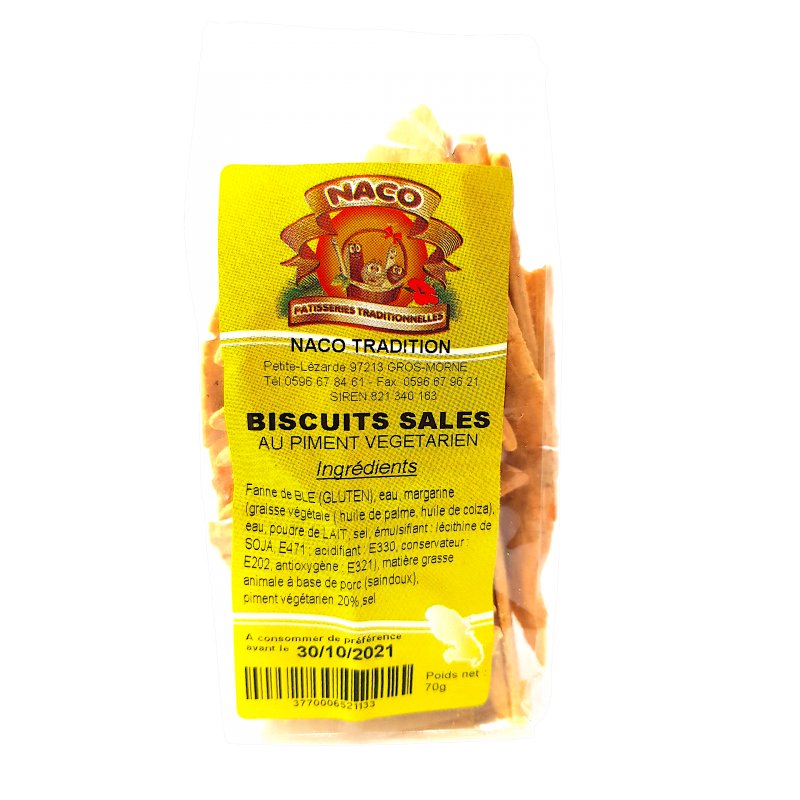 Biscuits salées végétarien Naco lot de 2