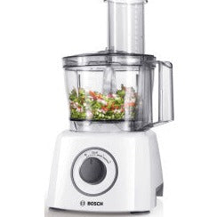 Bosch MultiTalent 3 MCM3100W – Robot de cuisine polyvalent avec plus de 20 fonctions – 800 W – Capacité de 2,3 L – Couleur : Blanc/Gris [Classe énergétique A]