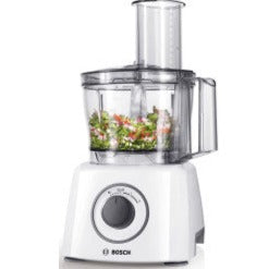 Bosch MultiTalent 3 MCM3100W – Robot de cuisine polyvalent avec plus de 20 fonctions – 800 W – Capacité de 2,3 L – Couleur : Blanc/Gris [Classe énergétique A]