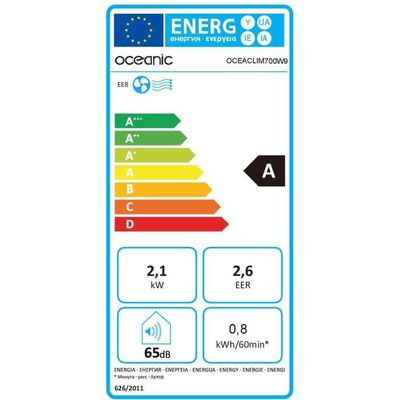 Climatiseur mobile OCEANIC 2050 W - 7000 Btu - Déshumidificateur