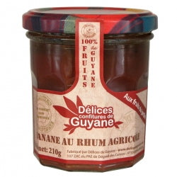 Confiture Délices de Guyane 210g bananes rhum