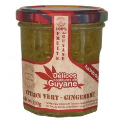 Confiture Délices de Guyane 210g citron vert gingembre