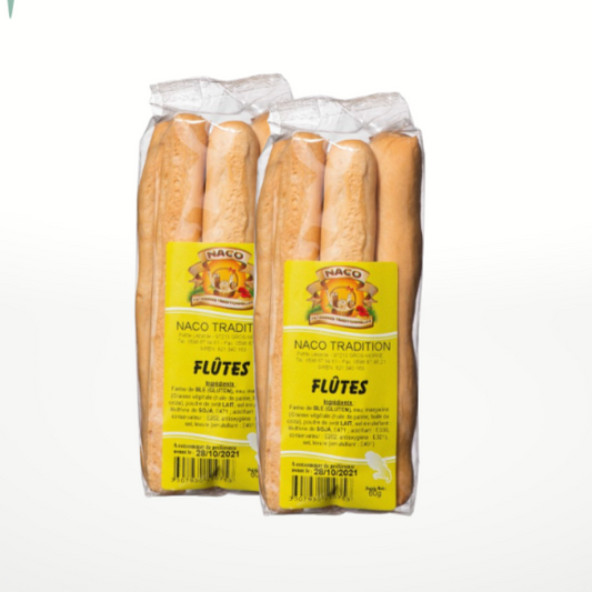 Flûtes nature Naco lot de 2