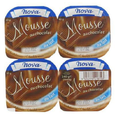 Mousse au chocolat 4 x 60 G Mamie Nova