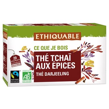 Thé tchai bio Ethiquable Aux épices Inde - 36g