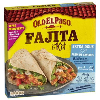 Kit pour Fajitas Old El Paso Sans piment - 478g
