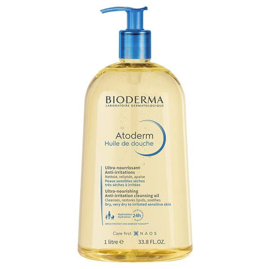 Huile de Douche Anti -Irritation Peaux Sèches, 1L Atoderm Bioderma