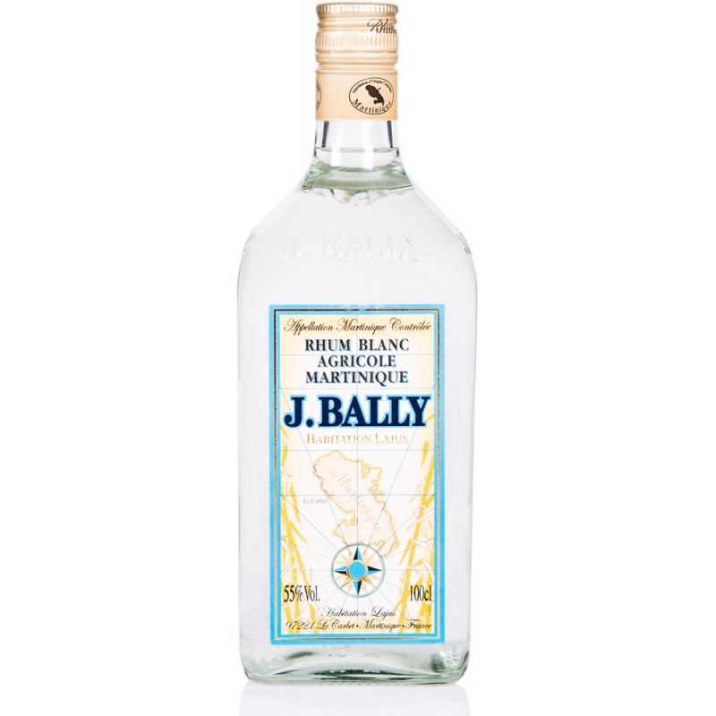 Rhum blanc agricole  J.BALLY - 1L 55° -Martinique