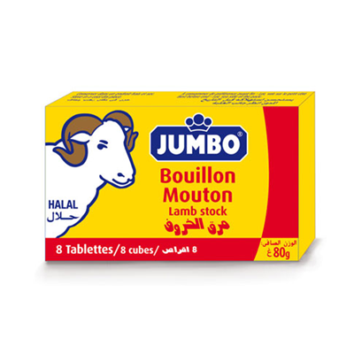 Bouillon de mouton Halal 8 x 80 g jumbo