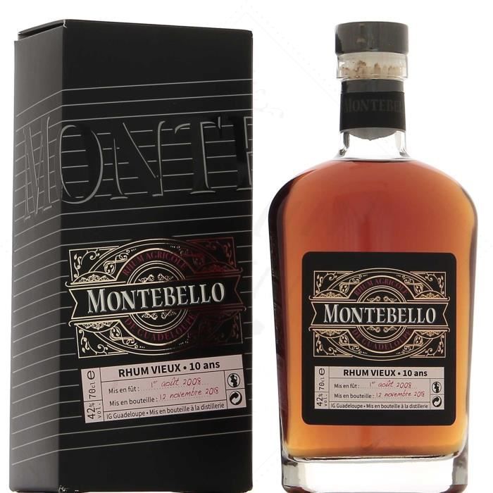 Rhum Hors d'âge MONTEBELLO -10 ANS-70CL - 42°