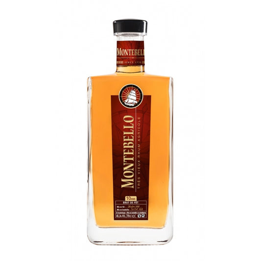 Rhum Montebello Vieux 10 ans Millésime 2010 Brut de Fût 45,3° Guadeloupe