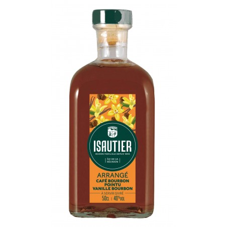 Rhum Arrangé café bourbon pointu Vanille bourbon 40° ISAUTIER 50cl