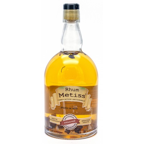 Rhum Arrangé- Épices de Noël 70cl 23.7° - Métiss Île de la Réunion