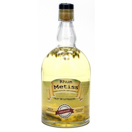 Rhum Arrangé- Fruit de la Passion 70cl 23.7° - Métiss Île de la Réunion