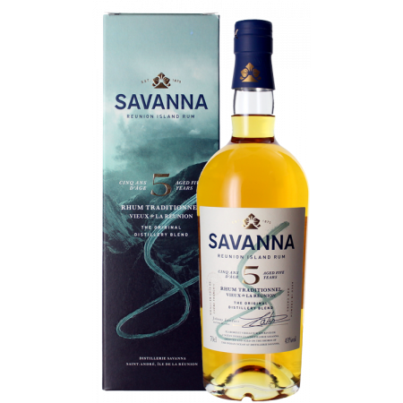 Rhum savanna 5 ans traditionnel 43° 70cl nouveau