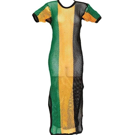 Robe Rasta Corde, Maxi Coton Transparent Fentes sur Les Côtés    taille unique