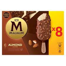 Magnum® 8 x Vanille enrobage chocolat amandes - 656 g