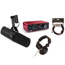 PACK PODCAST SM7B + SCARLETT SOLO G3 + CÂBLE XLR + CASQUE - SHURE